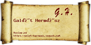 Galát Hermész névjegykártya